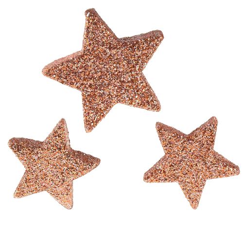 Artikel Scatter dekoration Julestjerner spredte stjerner pink Ø4/5cm 40 stk