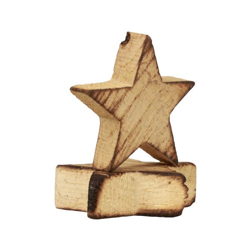 Artikel Scatter dekoration Julestjerner flammede træstjerner Ø4cm 24 stk