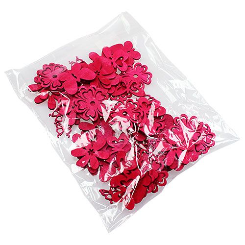 Floristik24 Træstrødekoration pink 2cm - 4cm 72 stk