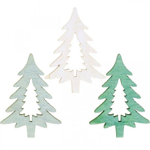Scatter dekoration juletræ grøn 4cm 72 stk