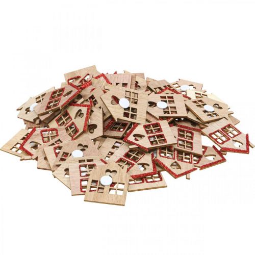 Artikel Scatter dekoration Jul Jule dekoration hus 4,5×5cm 72 stk