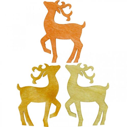 Artikel Scatter dekoration Juletræ hjorte natur 4×3cm 72 stk