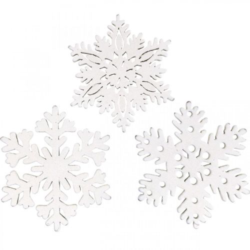 Floristik24 Spred stykker snefnug, drys dekoration iskrystal 3,5cm 72 stk.