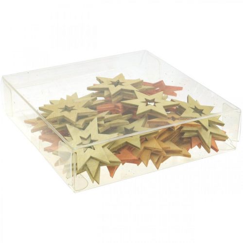 Floristik24 Træstjerner Dekoration Scatter Dekoration Jul Orange H4cm 72 stk