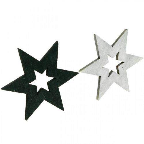 Artikel Træstjerner Dekoration Scatter Dekoration Jul Sort H4cm 72 stk