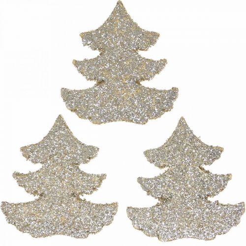 Artikel Scatter dekoration Julegran guld glitter 4cm 72p