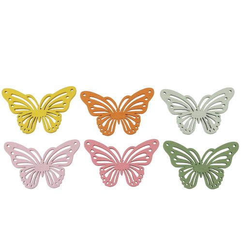 Floristik24 Shaker træsommerfugl farverig drys dekoration 4,5×3cm 48 stk