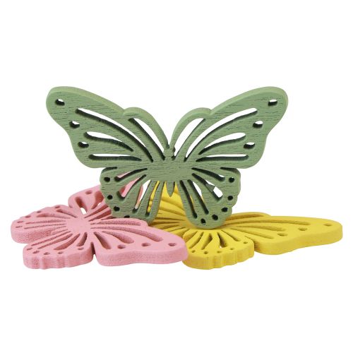 Artikel Shaker træsommerfugl farverig drys dekoration 4,5×3cm 48 stk