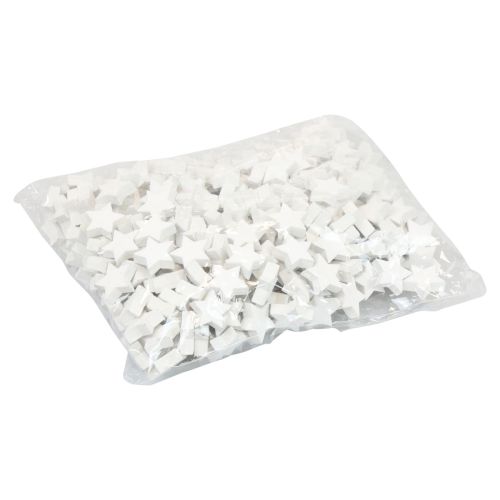 Floristik24 Scatter dekoration Julestjerner hvide træstjerner Ø1,5cm 300stk