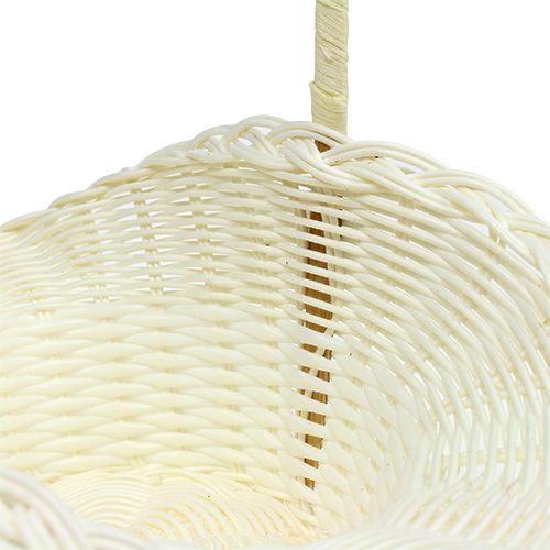 Floristik24 Spredningskurv til bryllupsplast hvid Ø15cm H32cm