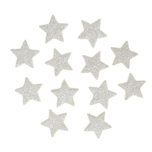 Scatter stjerner med glittercreme 2,5cm 96stk