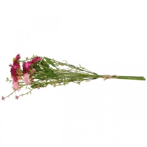 Artikel Rhodanthe pink-pink, silkeblomster, kunstig plante, bundt halmblomster L46cm