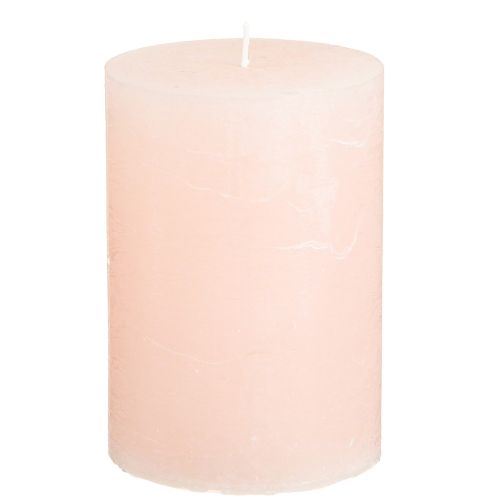 Stumpen pink lys lys pink ensfarvet 70×100mm 4 stk