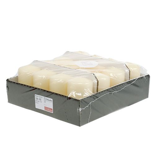 Floristik24 Søjlelys 100/60 creme 16 stk