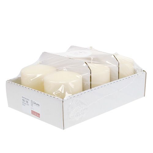 Artikel Søjlelys 100/80 creme 6 stk