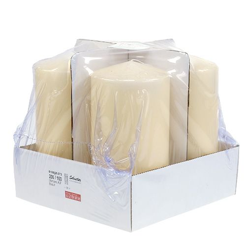 Artikel Søjlelys 200/100 creme 4stk
