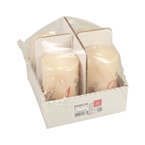 Artikel Adventslys Adventskrans 1-4 creme 130/70mm 4stk