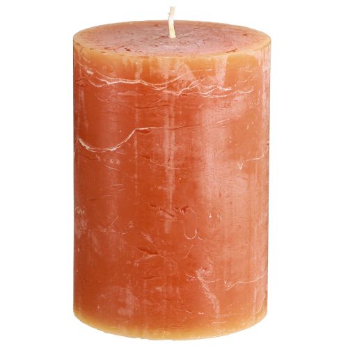 Artikel Søjlelys mørk orange ensfarvet Sunset 85×120mm 2 stk