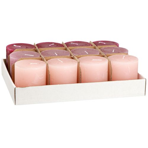 Artikel Søjlelys ensfarvede 3 farver Bær 70×80mm 12 stk