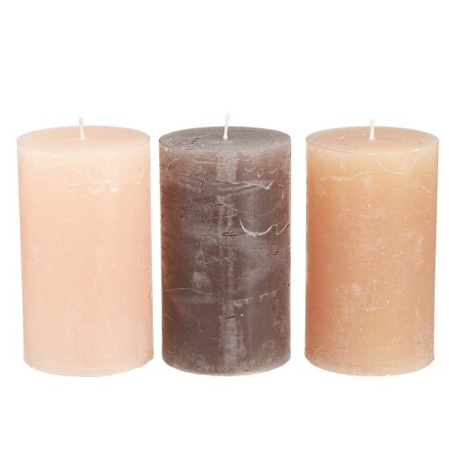 Artikel Søjlelys ensfarvede 3 farver brun 70×120mm 12 stk
