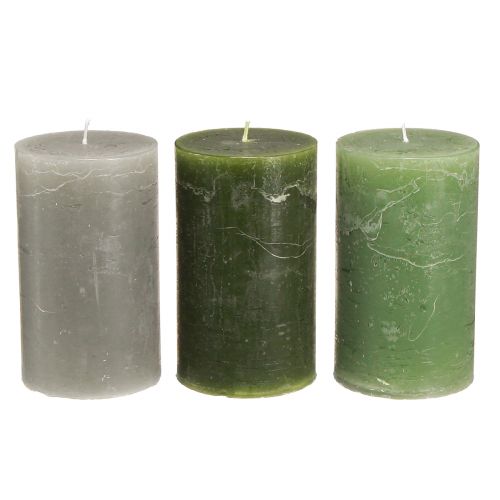 Søjlelys ensfarvede 3 farver grøn 70×120mm 12 stk