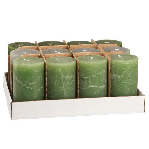 Artikel Søjlelys ensfarvede 3 farver grøn 70×120mm 12 stk