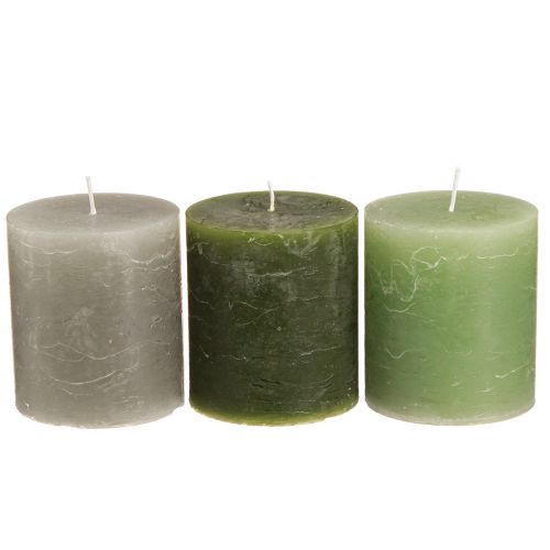 Artikel Søjlelys ensfarvede 3 farver grøn 70×80mm 12 stk