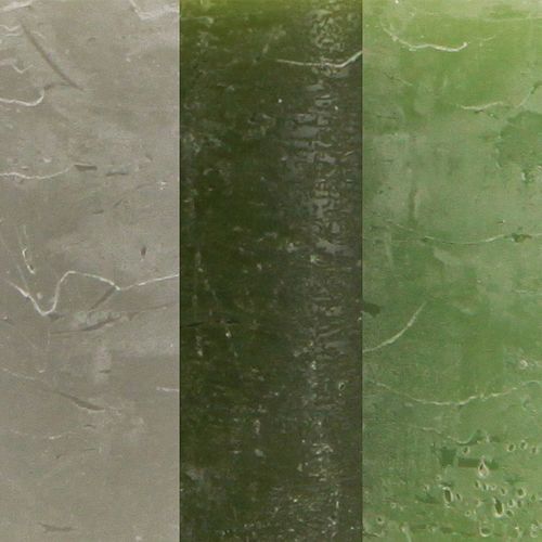 Artikel Søjlelys ensfarvede 3 farver grøn 70×80mm 12 stk