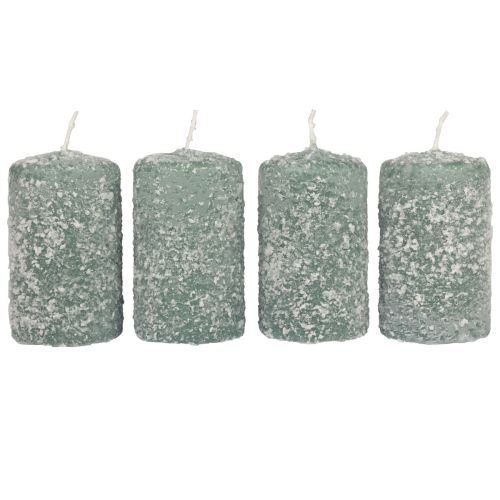 Floristik24 Søjlelys vinter julelys grønne 60×100mm 4stk