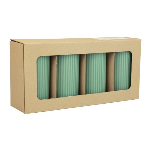 Artikel Søjlelys Grønne Smaragdrillede Lys 70/130mm 4 Stk