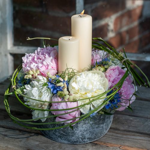 Artikel Bloklys H100 Ø50cm Cremefarvede lys 12 stk.