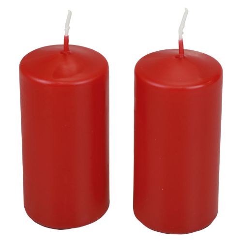 Floristik24 Søjlelys H100 Ø50cm røde lys 12stk