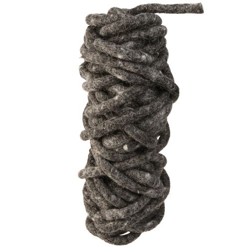 Artikel Stylo filtsnor fåreuld rullet grå 10mm 15m