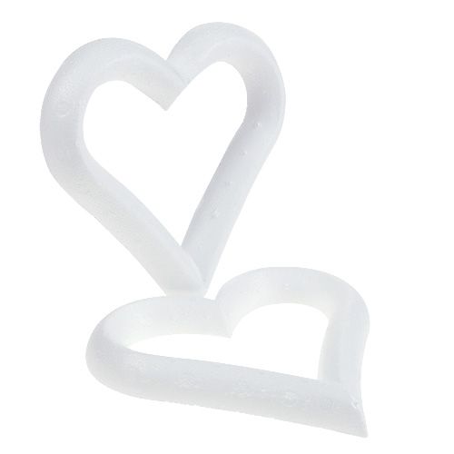 Floristik24 Styrofoam hjerte åben 18cm 2stk