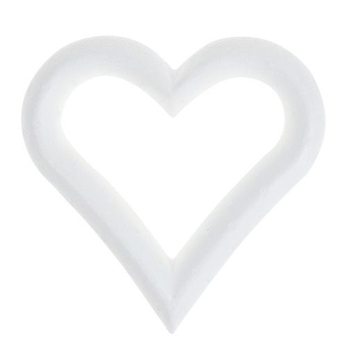 Styrofoam hjerte åben 18cm 2stk