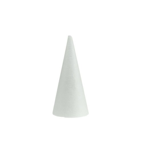 Styrofoam kogler hvid 14cm x 7cm 10 stk