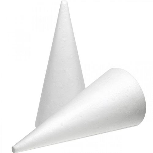 Floristik24 Styrofoam kegler hvid 26cm x12cm 5 stk