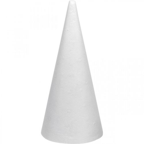 Artikel Styrofoam kegler hvid 26cm x12cm 5 stk