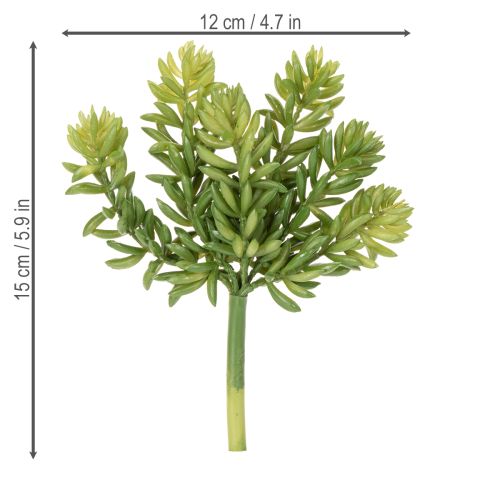 Artikel Kunstig sukkulentblomst til vedligeholdelsesfri indretning af opholdsstuer og kontorer, 15 cm, 5 stk.
