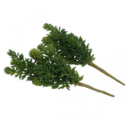 Floristik24 Sukkulent kunstig grøn plante til stick 25cm grøn 2stk