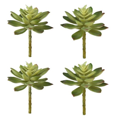 Floristik24 Kunstige Sukkulenter Kunstige Planter Grøn Ø10cm 4 stk