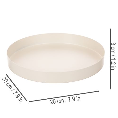 Rund dekorativ bakke til boligtilbehør, 20 cm | Floristik24.dk
