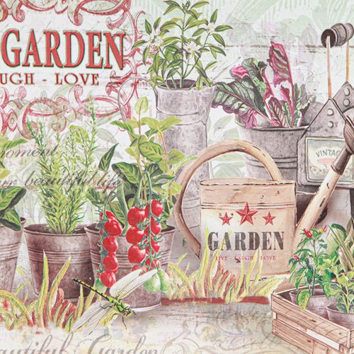 Artikel Oval bakke med hank Fresh Garden Vintage 39x27x3,5cm