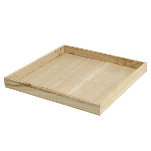 Floristik24 Træbakke stor 30cm x 30cm H3cm