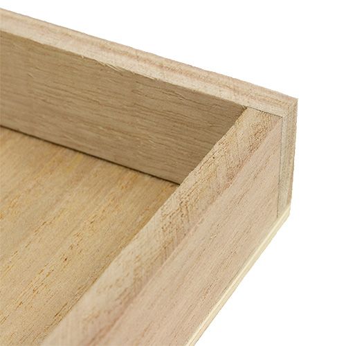 Floristik24 Træbakke lille naturlig 19cm x 19cm H3cm