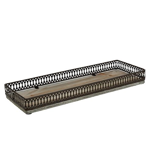 Floristik24 Bakke firkantet 36 cm x 13 cm H4cm naturlig 1 stk