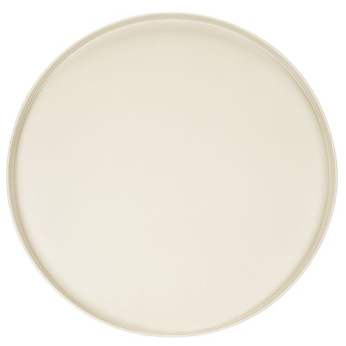 Dekorativ rund beige tallerken med en 40 cm høj bund | Floristik24.dk