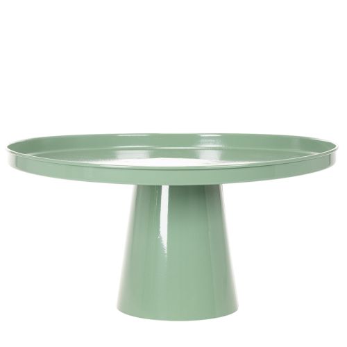 Grønt rundt dekorativt metalbord, 40 cm i diameter, med høj kant | Floristik24.dk