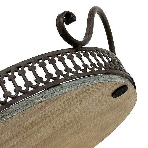 Artikel Bakke med hanke Ø20cm H8,5cm brun