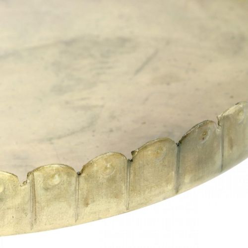 Floristik24 Metalplader til dekoration, borddekoration, lysbakke rund gyldent antik look Ø7,5/10/12/15/18cm H2cm sæt med 5 stk.